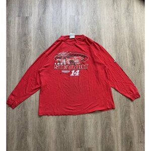 Vintage Y2K Tony Stewart Nascar Chevy Impala Old Spice Red Long Sleeve Shirt 2XL